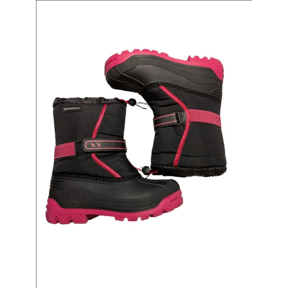 Girls America's Suppliers Rain & Snow Boots 7.5 (Toddler Girl) Black Pink